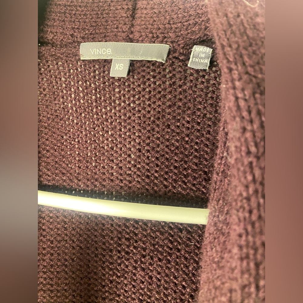 Vince Rich Plum Women's Cardigan - Picture 3 of 8